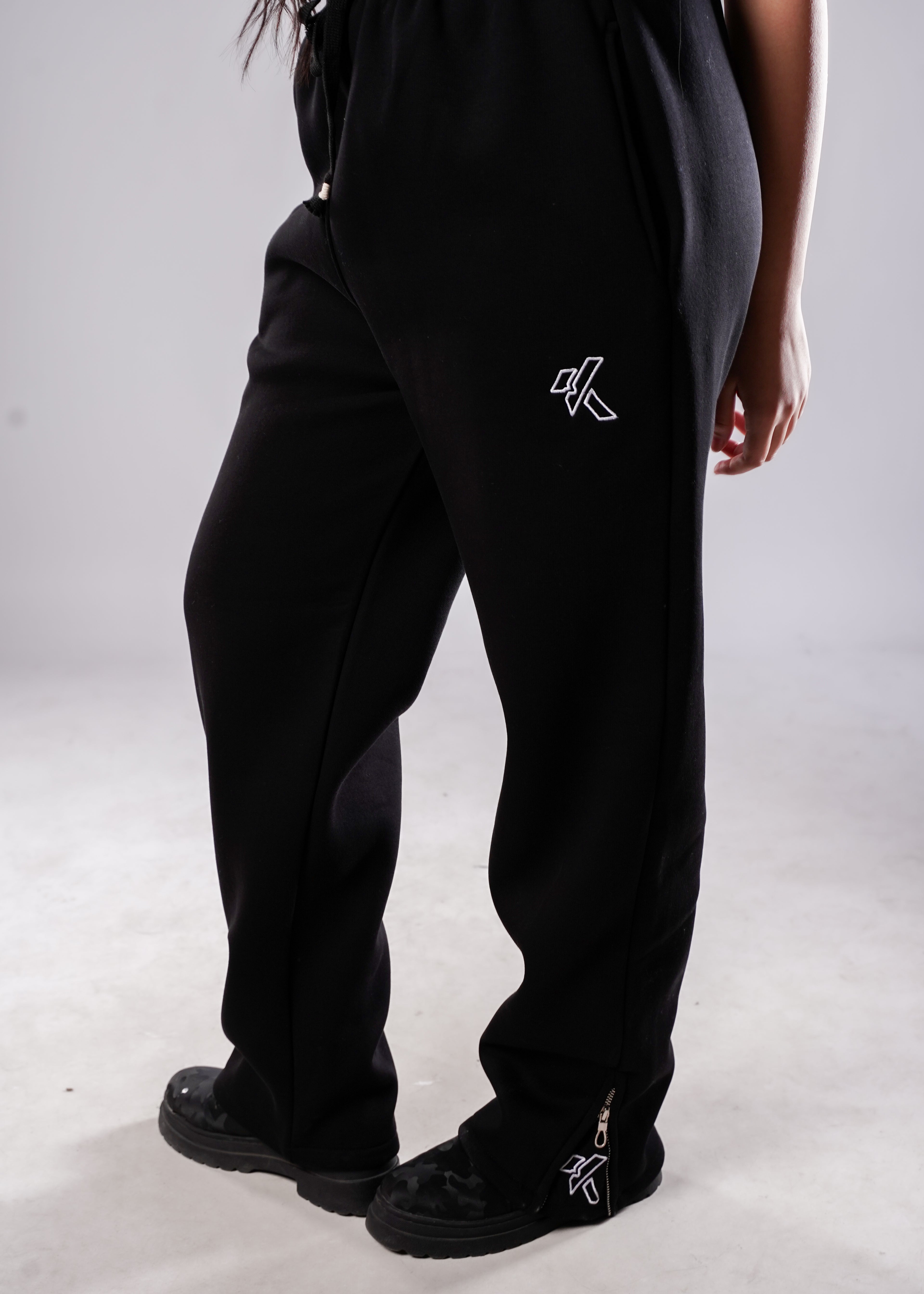 ZipperSweetpants -Black
