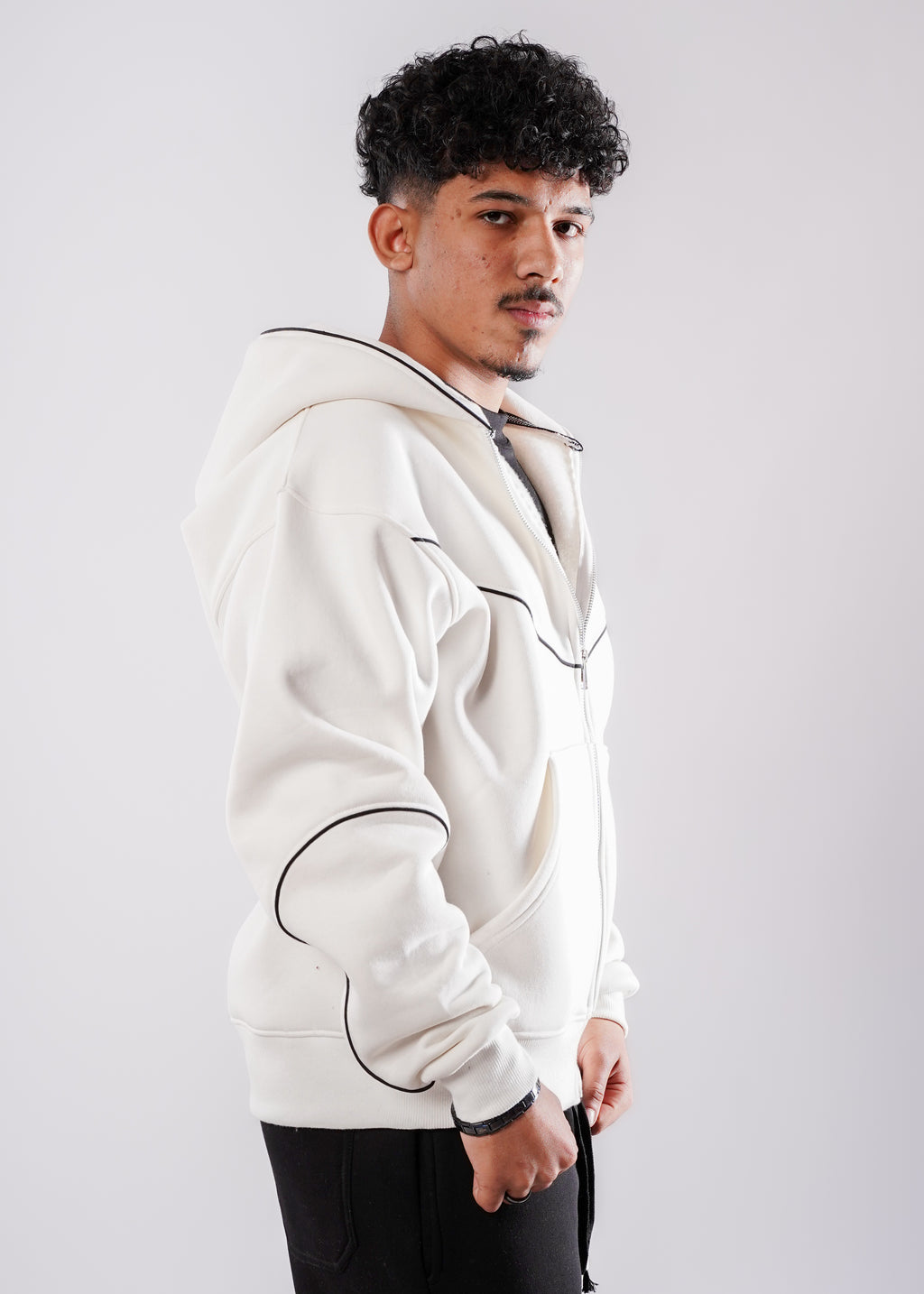Zipper Hoodie - OffWhite