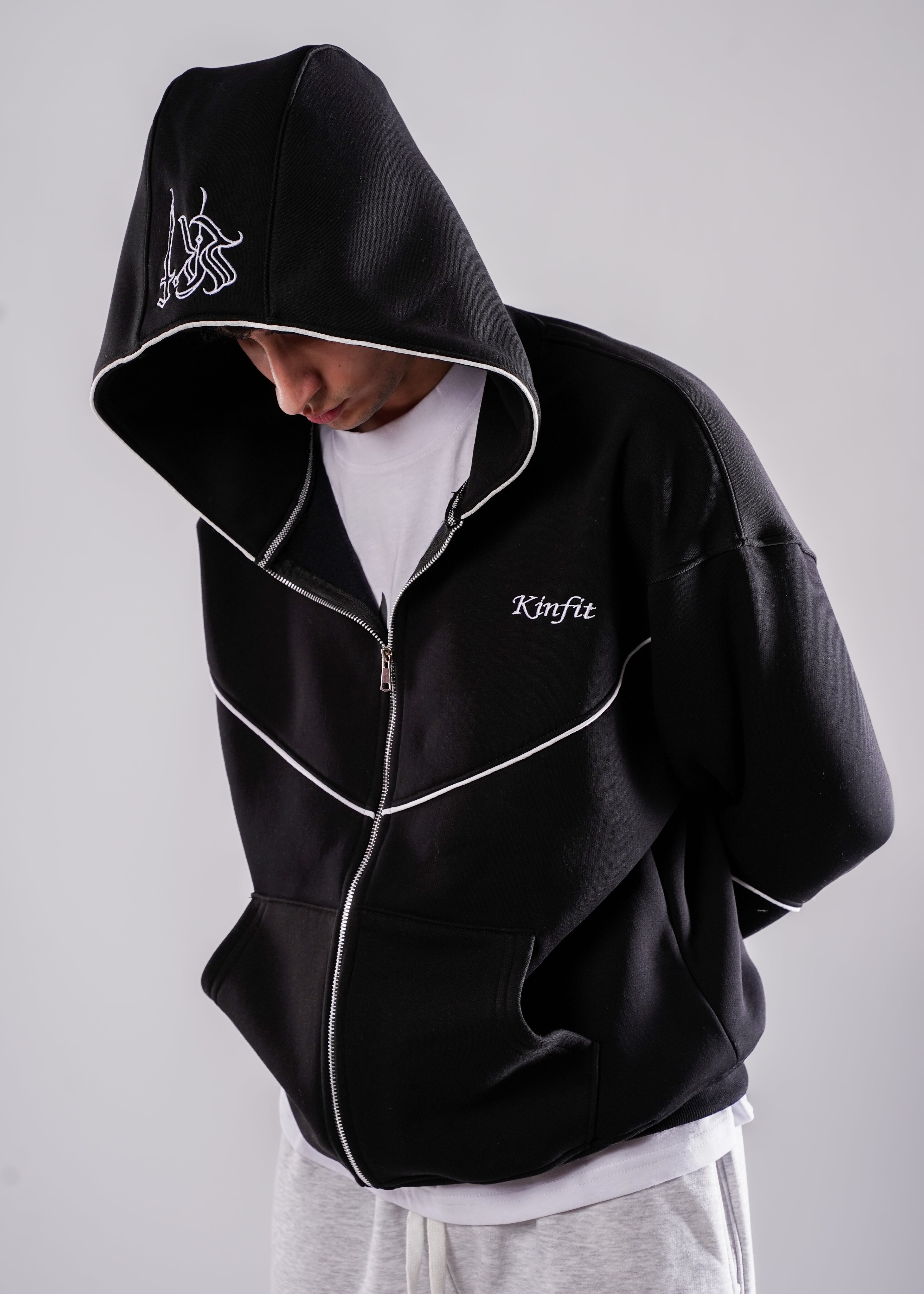 Zipper Hoodie - Black