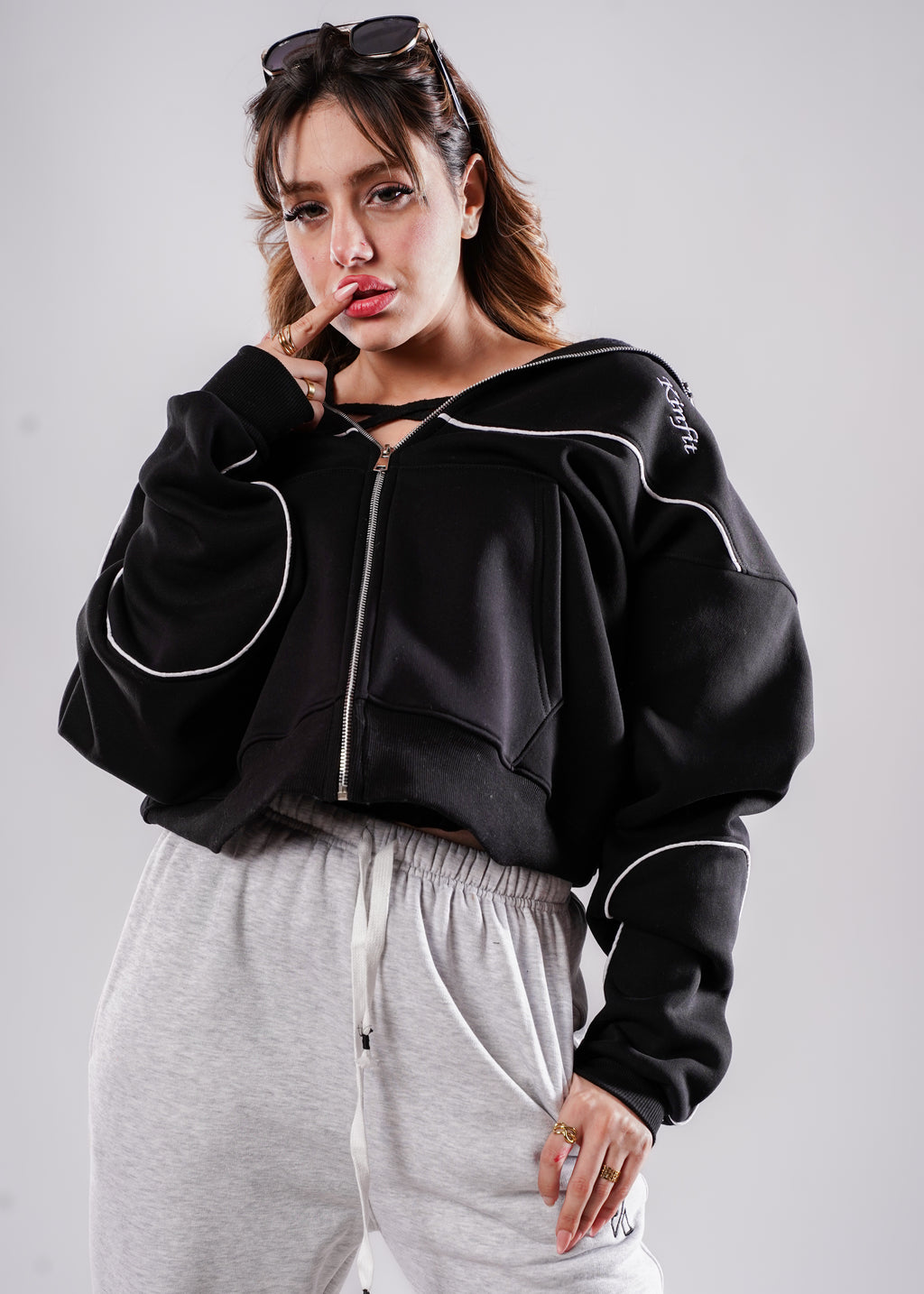 Zipper Hoodie - Black