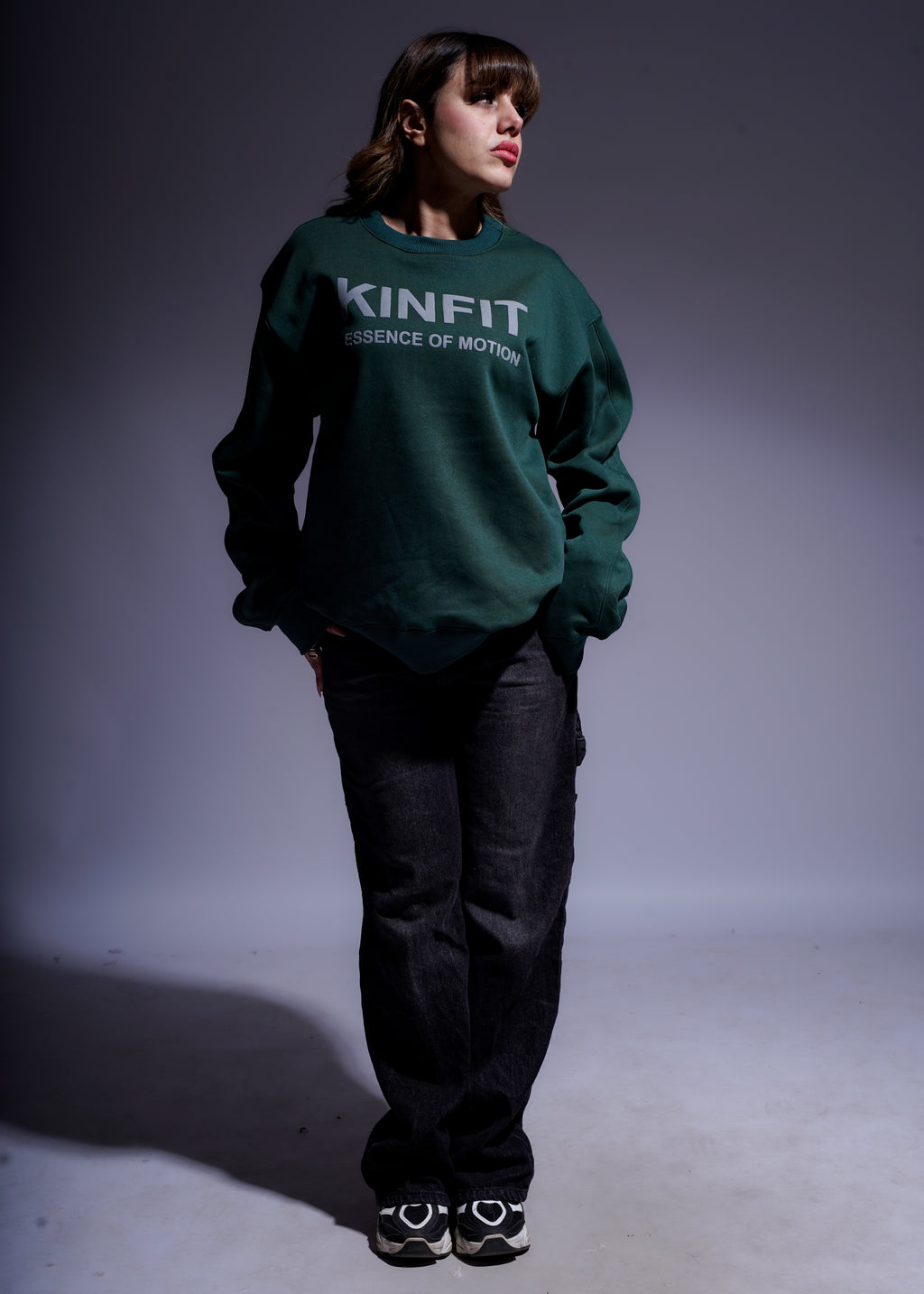 Round foam print Hoodie - OliveGreen