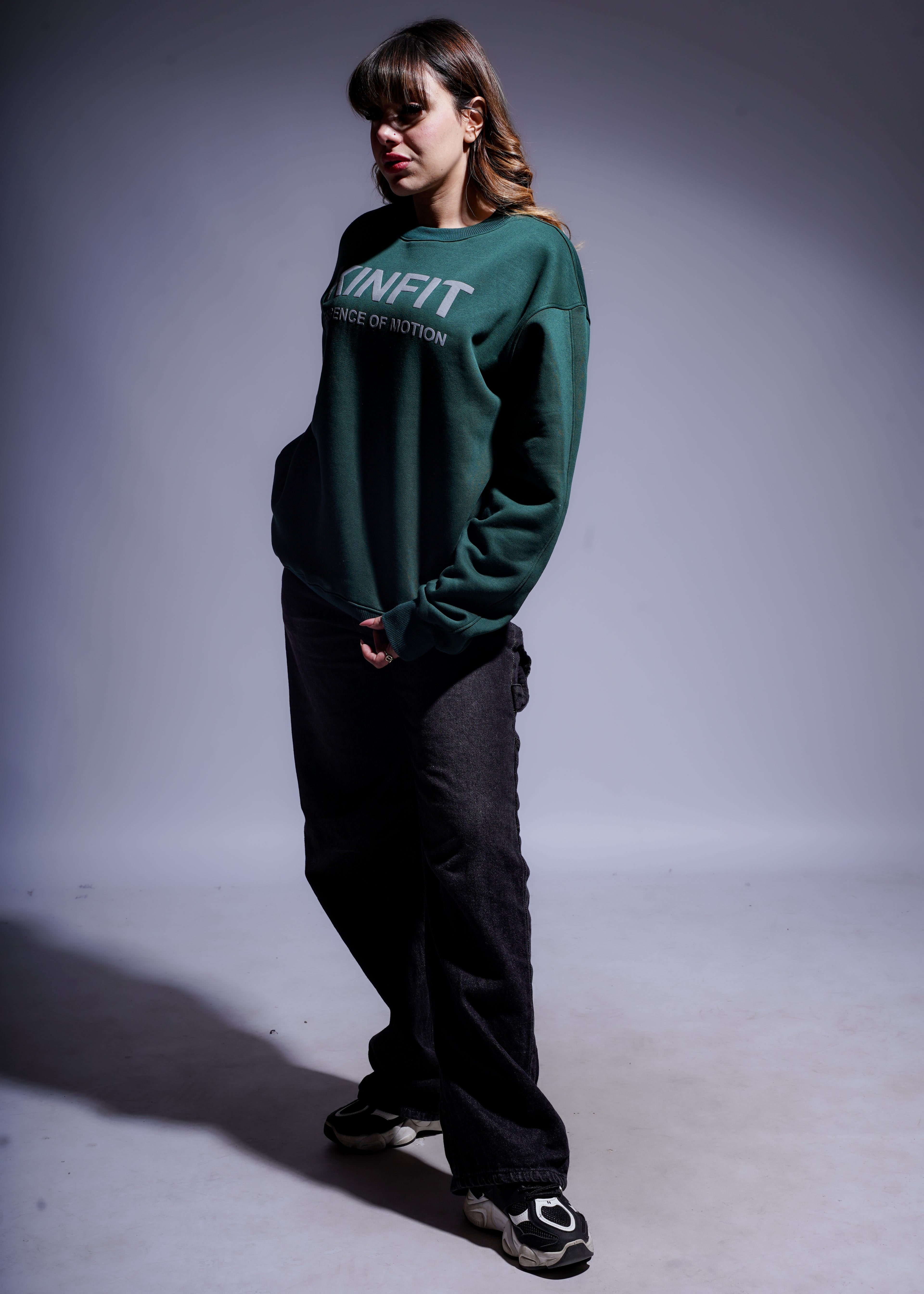 Round foam print Hoodie - OliveGreen