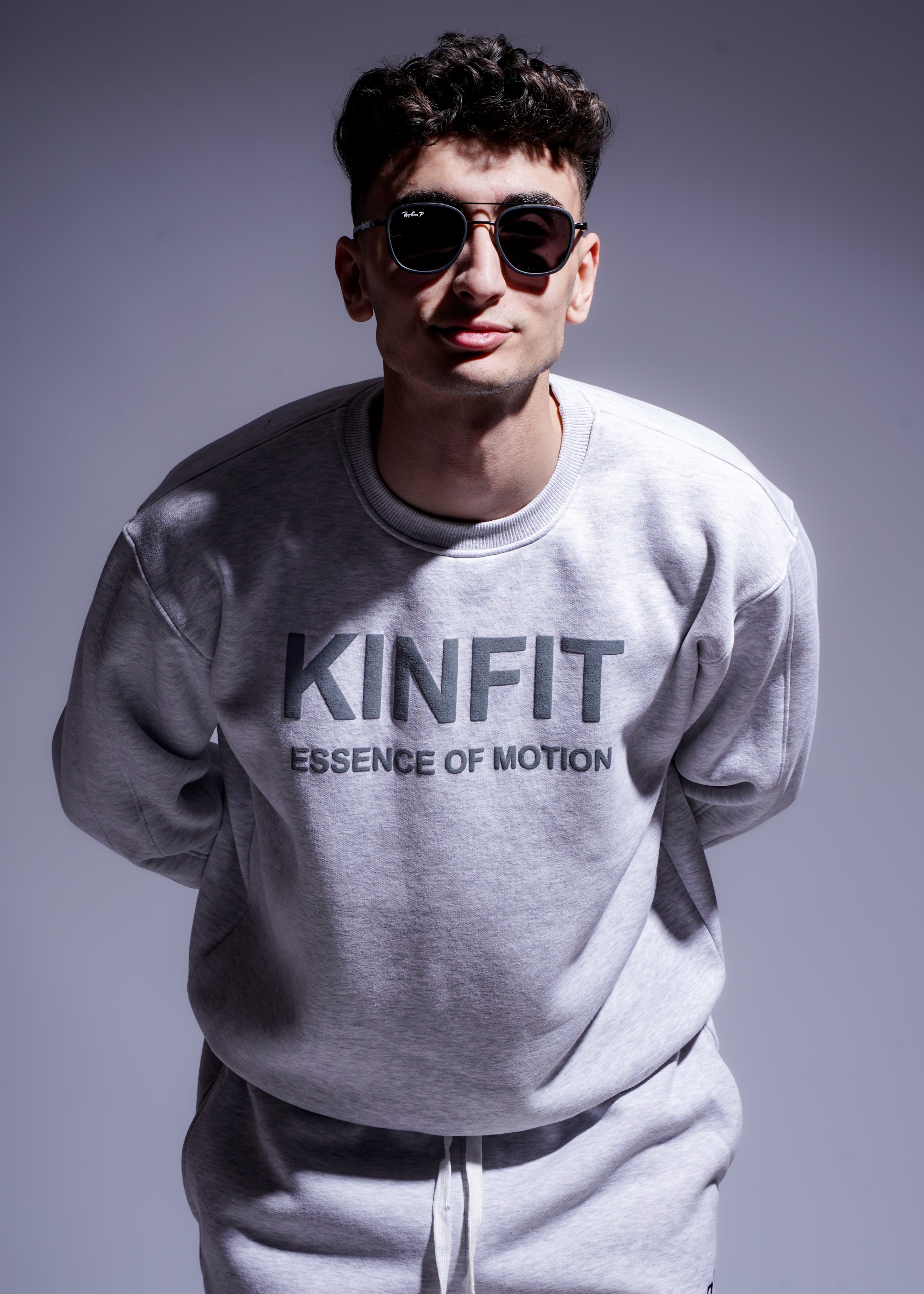 Round foam print Hoodie - Gray