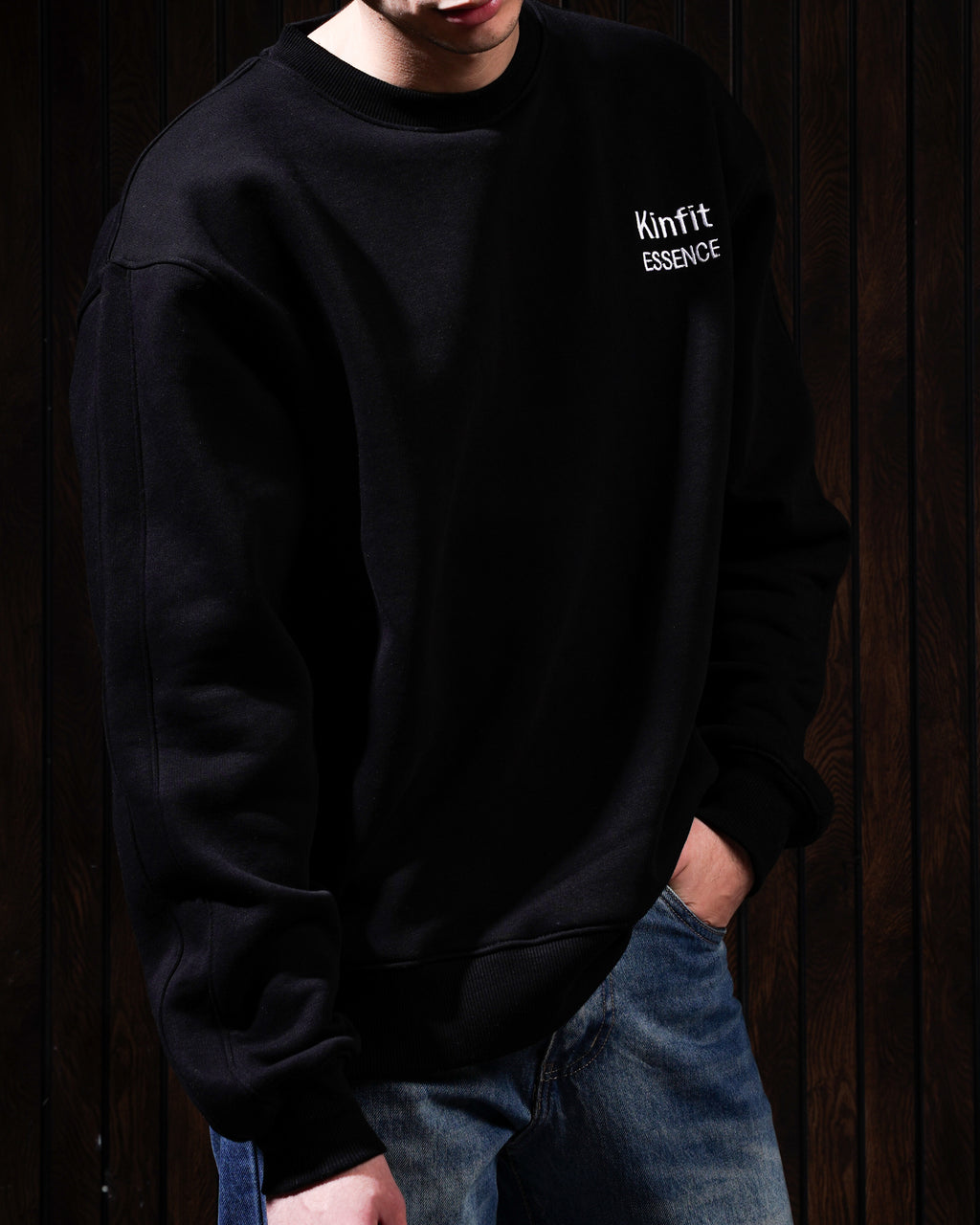 Round Hoodie -Black