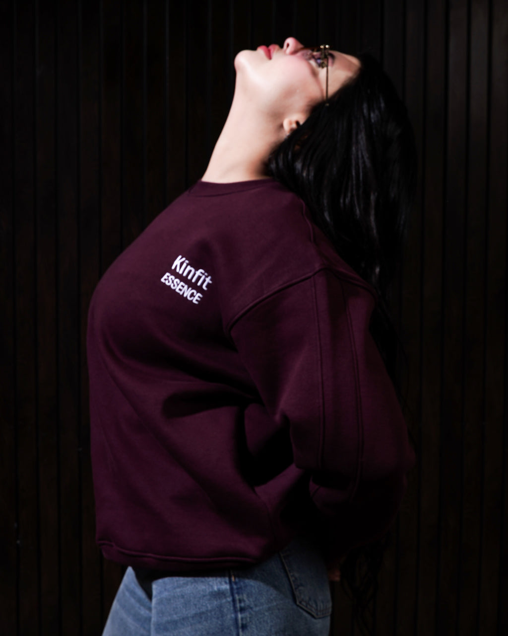 Round Hoodie - burgendy