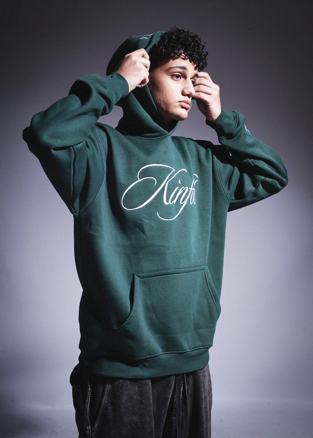 Oversized Kinfit Hoodie - OliveGreen