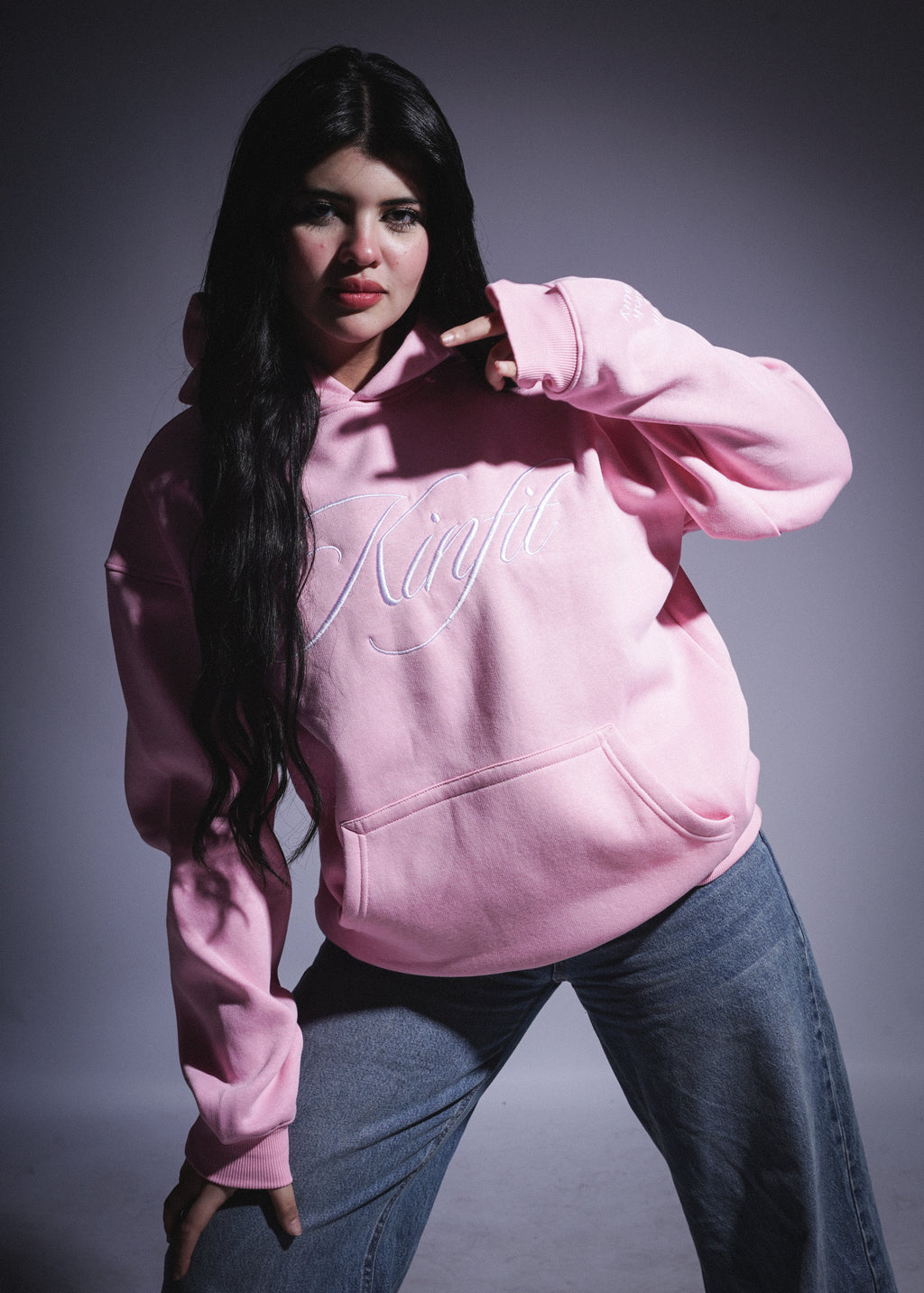 Oversized Kinfit Hoodie - Pink