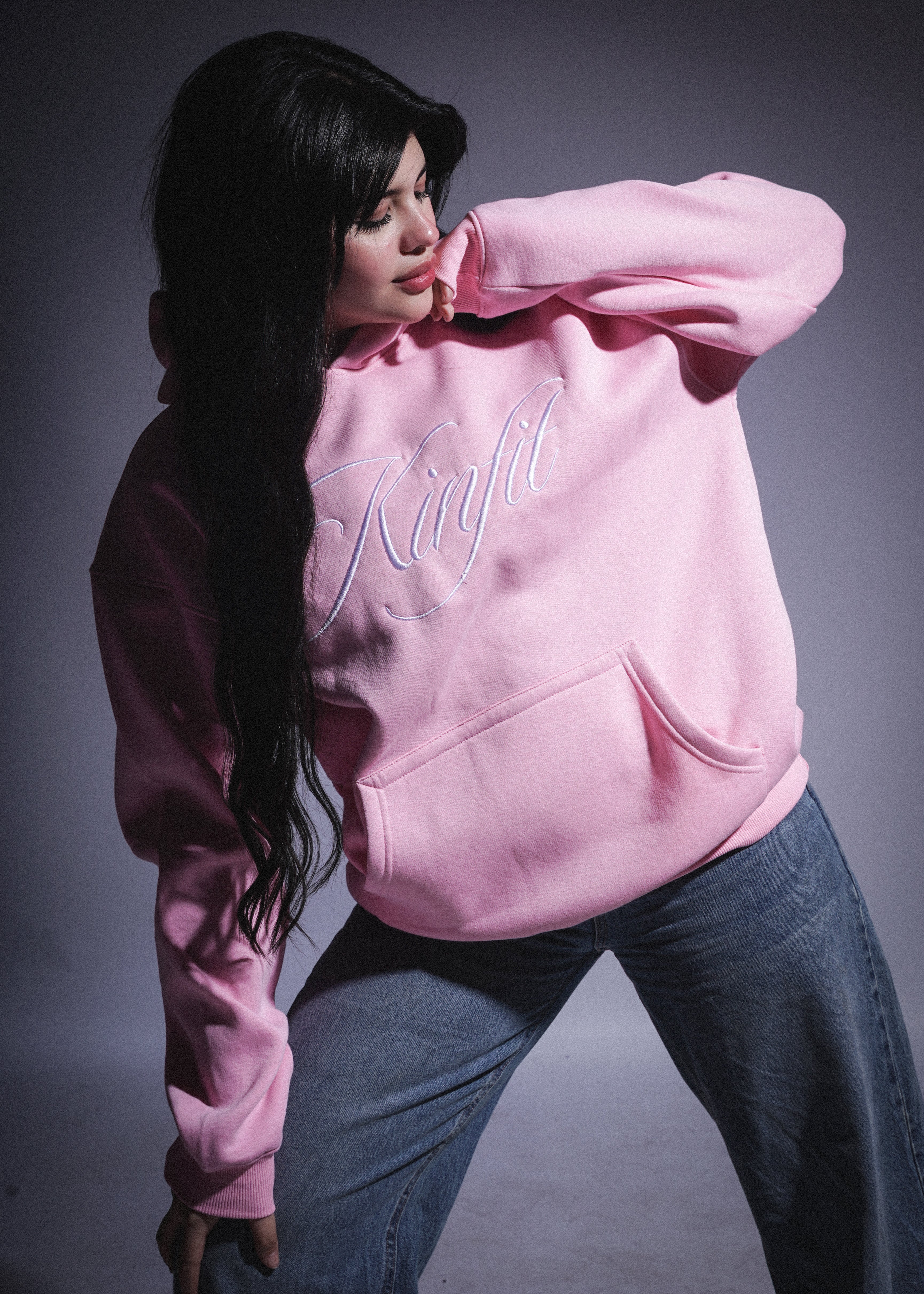 Oversized Kinfit Hoodie - Pink