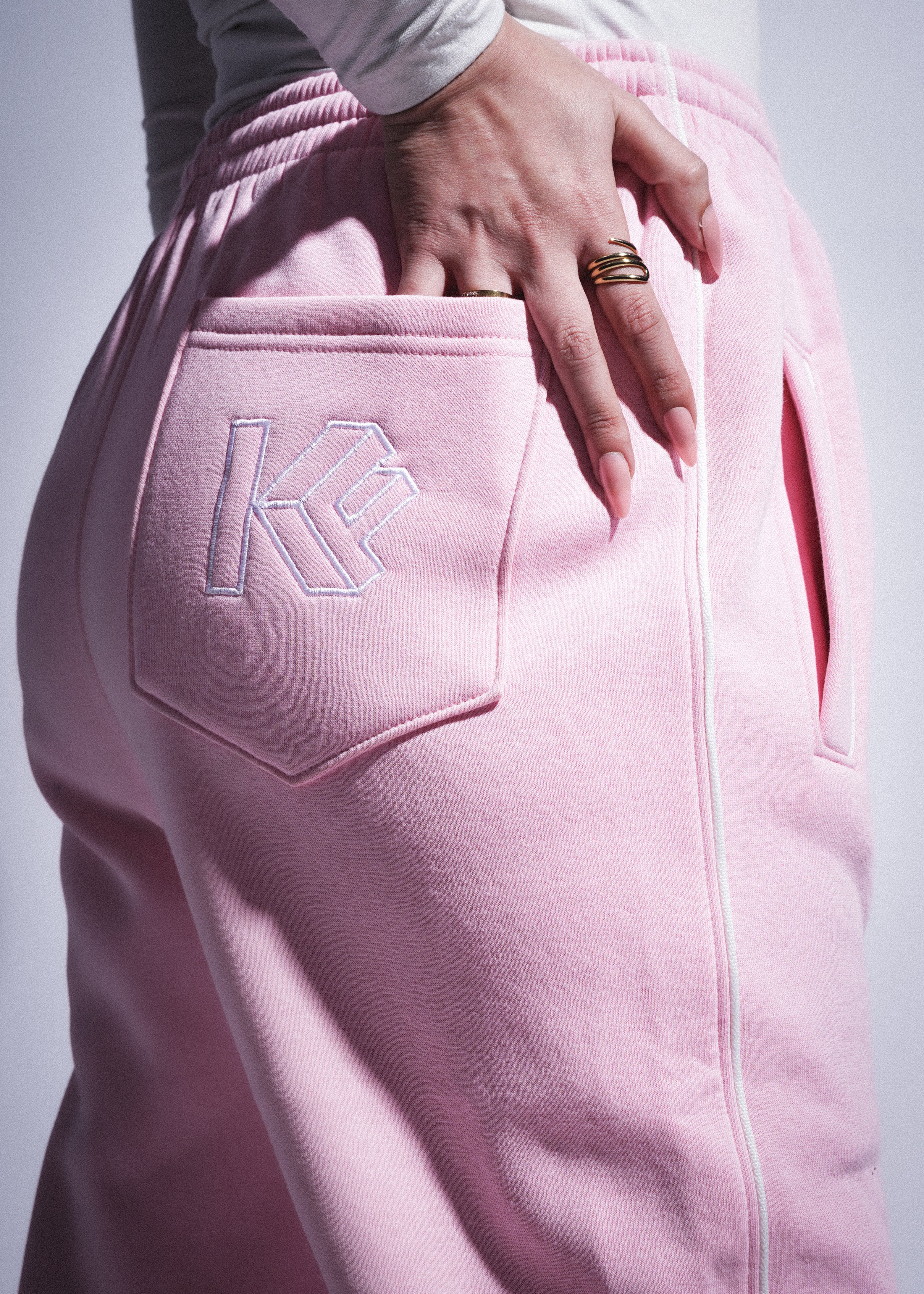 Piped Sweetpants - pink